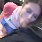 ●ブロンドギャルが車内で発情フェラから顔射フィニッシュのエロ動画【フェラ】